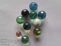 ✅ #25 - 10 pcs. GLASS BALLS/ TAPES - SMALL AND LARGE ❗