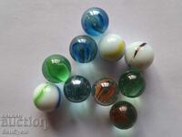 ✅ #32 - 10 pcs. GLASS BALLS/ TAPES - SMALL AND LARGE ❗