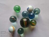 ✅ #33 - 10 pcs. GLASS BALLS/ TAPES - SMALL AND LARGE ❗