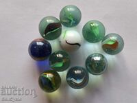 ✅ #34 - 10 pcs. GLASS BALLS/ TAPES - SMALL AND LARGE ❗