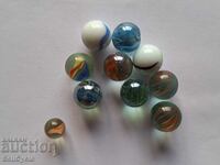 ✅ #35 - 10 pcs. GLASS BALLS/ TAPES - SMALL AND LARGE ❗