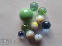 ✅ #38 - 10 pcs. GLASS BALLS/ TAPES - SMALL AND LARGE ❗