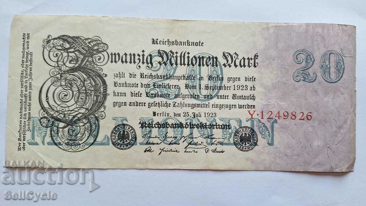 ✅WEIMAR GERMANY | 20,000,000 marks 1923❗