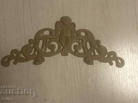 Old cast iron applique panel door bench fireplace