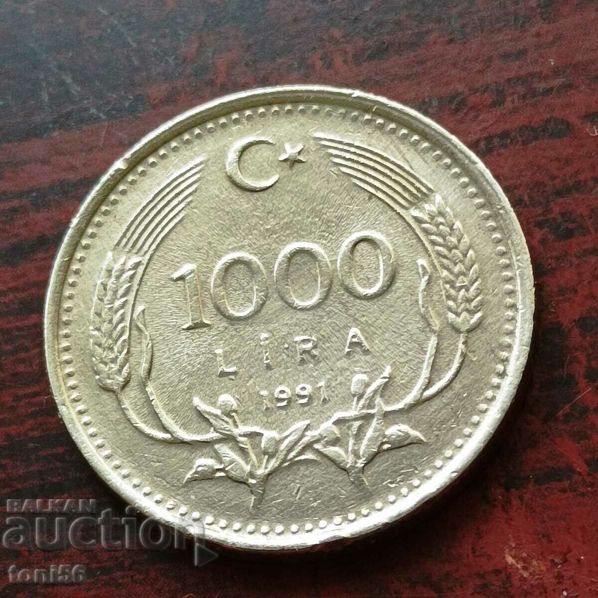 Turcia 1000 lire 1991