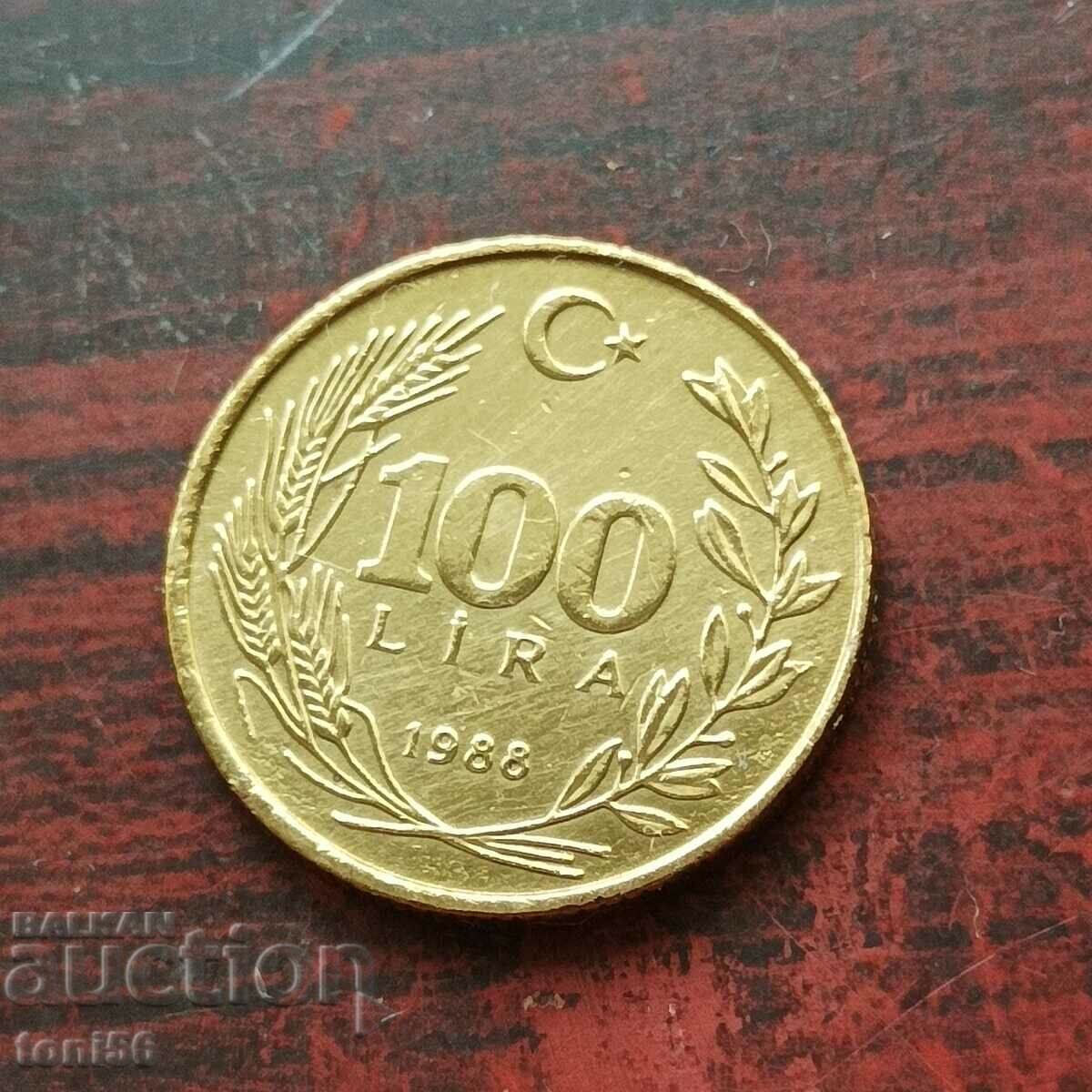 Турция 100 лири 1988