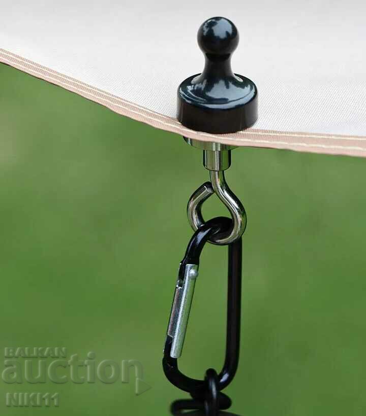 Delivery of Magnetic hook with carabiner for tent, camping Delivery of Magnetic hook with carabiner for tent, camping
