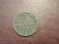 1852 Prusia 2 pfennig A