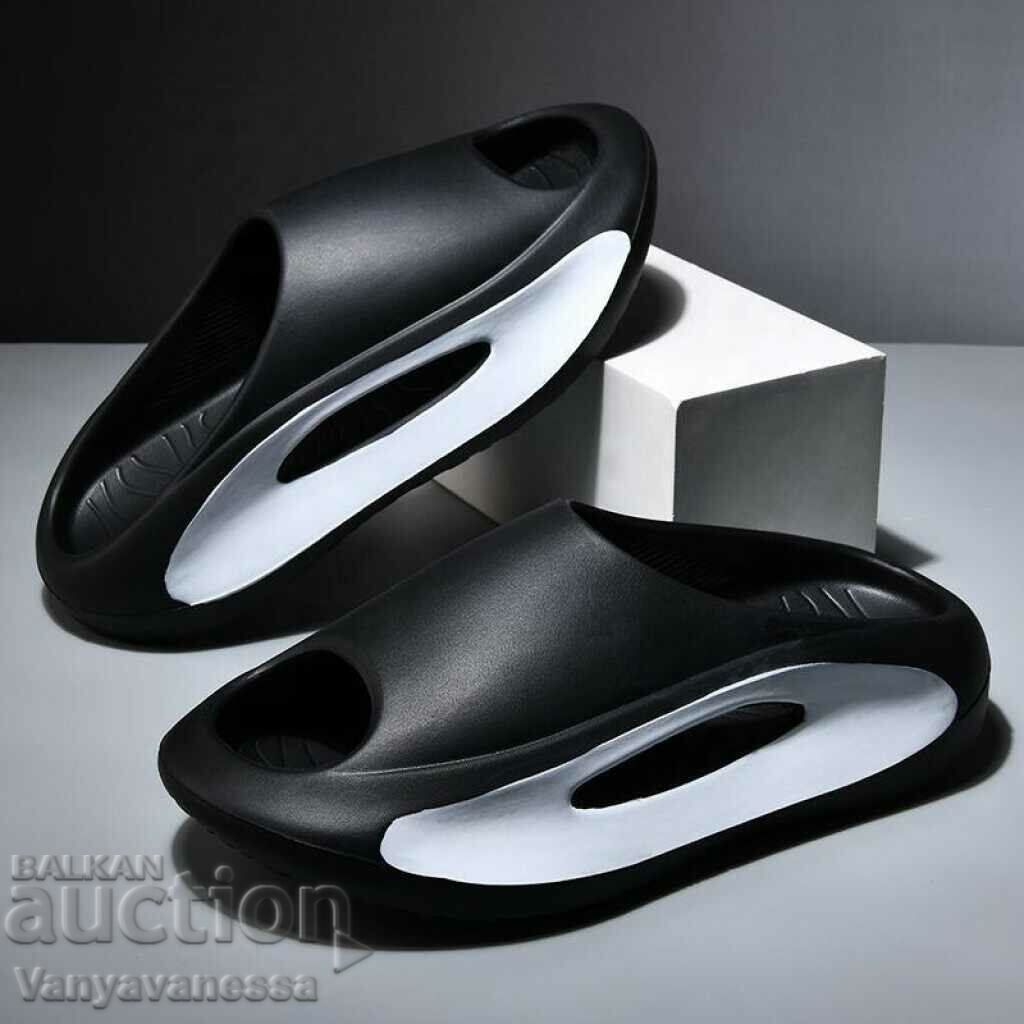 Stylish soft non-slip platform slippers