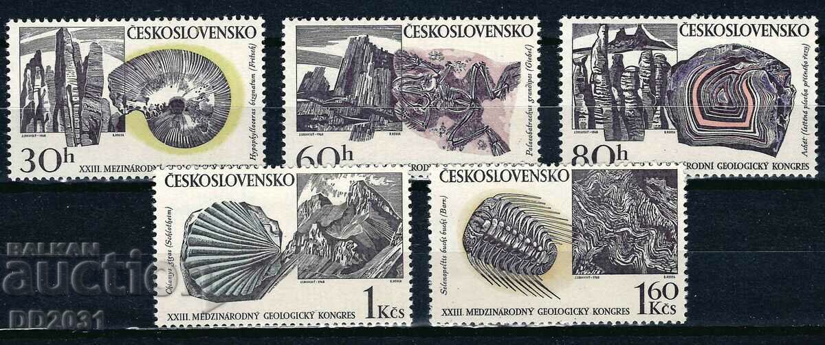 Τσεχοσλοβακία 1968 - απολιθώματα MNH