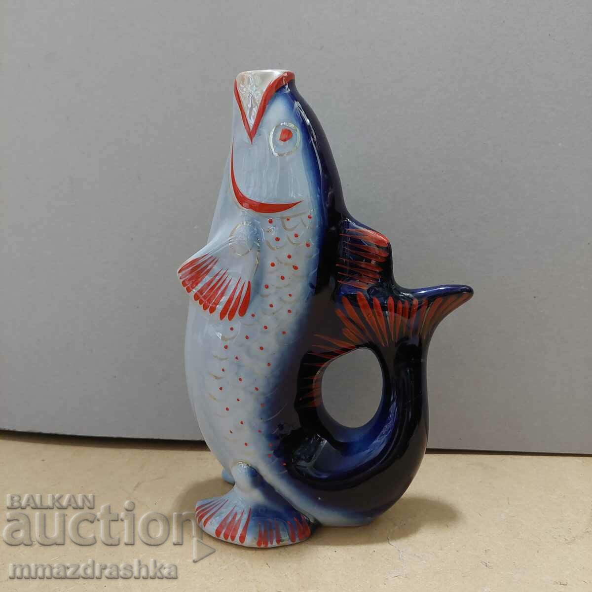Porcelain fish bottle