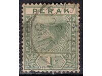 GB/Malaya/Perак-1892-класич.марка-скок на тигър,клеймо