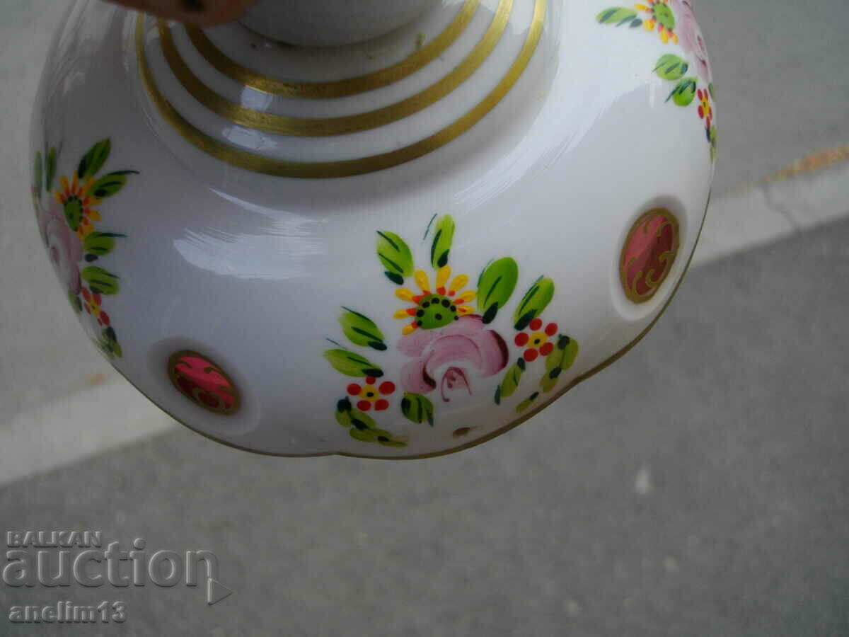 Auction  OLD PORCELAIN CHANDELIER LAMP