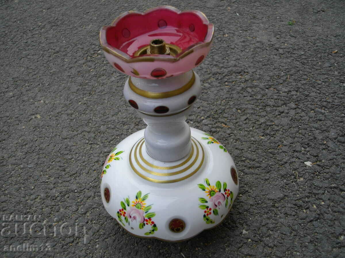 OLD PORCELAIN CHANDELIER LAMP - 7