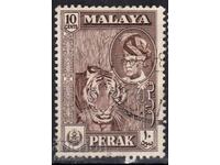 GB/Malaya/Perak-1957-Regular-Sultan Yusuf-Tiger, stamp