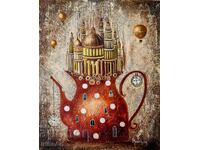 BZC! Magic teapot. Irina Movchan. Oil, 46x38 cm