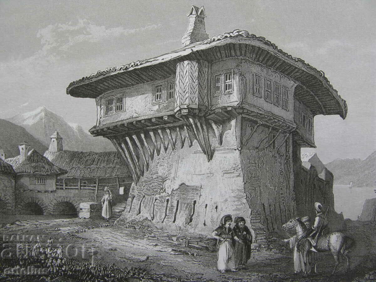 Romania engraving Residenz türkischen Paschas zu Orsova