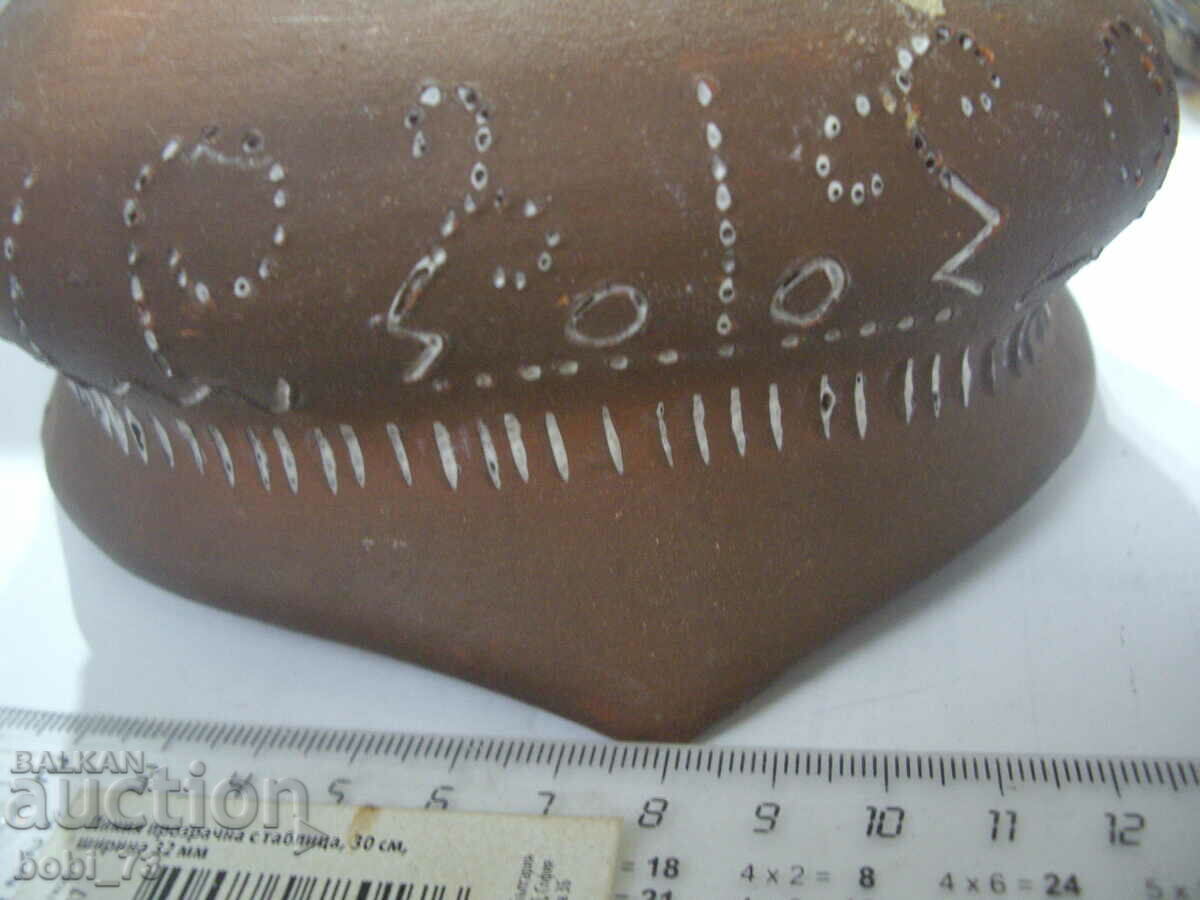 Old ceramic, large ashtray. - 6