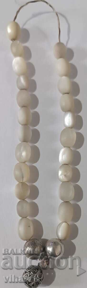 ROZAR PERLA FOARTE VECHI CU BILELE DE ARGINT - 6