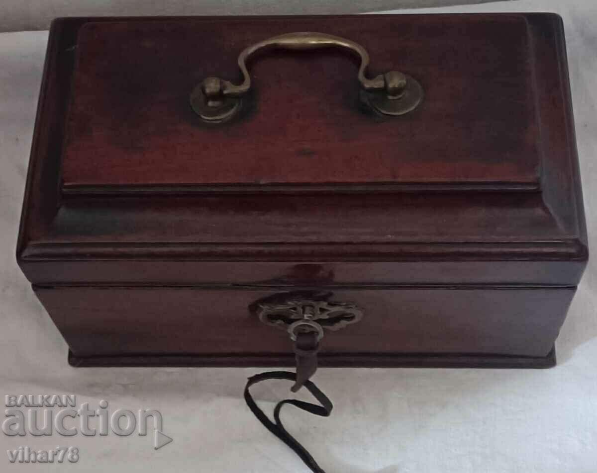 Old wooden box with a key for jewelry with price 159.99 BGN | € 81.80 Old wooden box with a key for jewelry with price 159.99 BGN | € 81.80