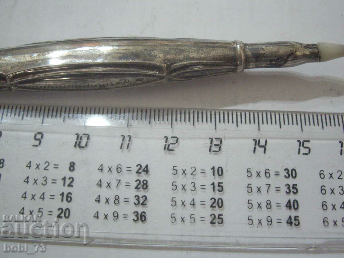 Old silver pen. - 5