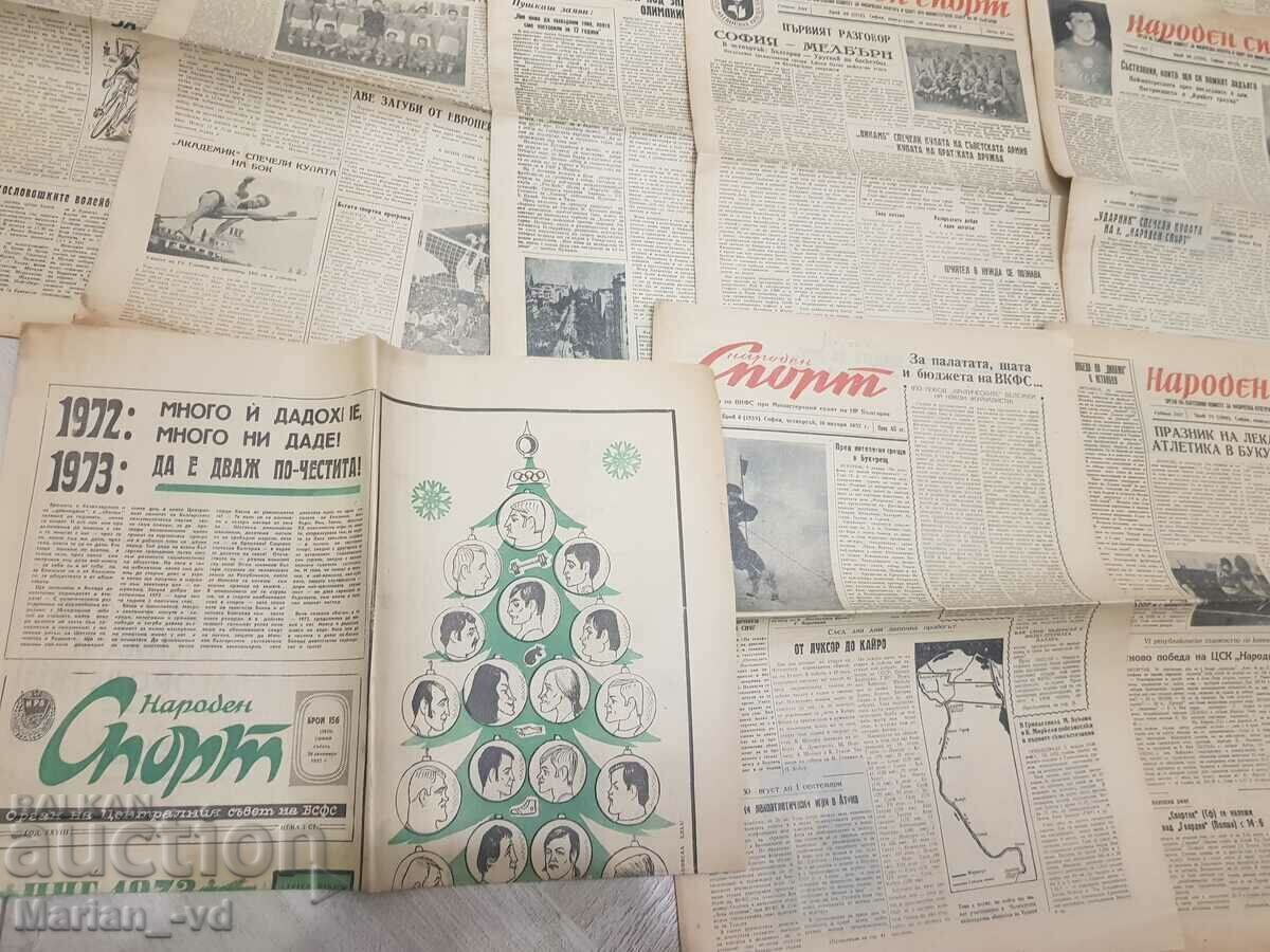Delivery of Newspaper "National Sport" 1956, 57 and 72 - 18 issues