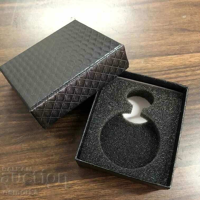 Pocket watch box gift black chain mechanical