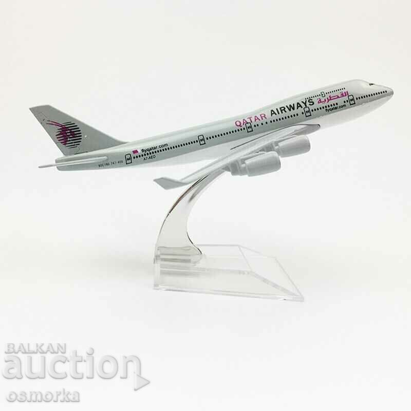 Model de avion Boeing 747 model de avion de linie metalic Qatar Airways