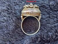 Rare Renaissance Silver Ring Filigree Costume Jewelry
