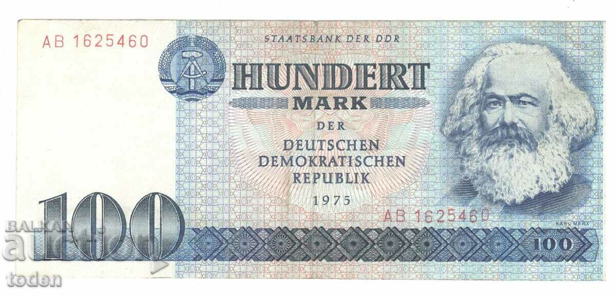 Germania-100 Mark der DDR-1975-P# 31a-Hârtie