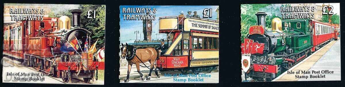 Isle of Man 1991/92 - locomotives 3 carnets Isle of Man 1991/92 - locomotives 3 carnets
