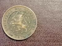 1878 год 1 цент Холандия