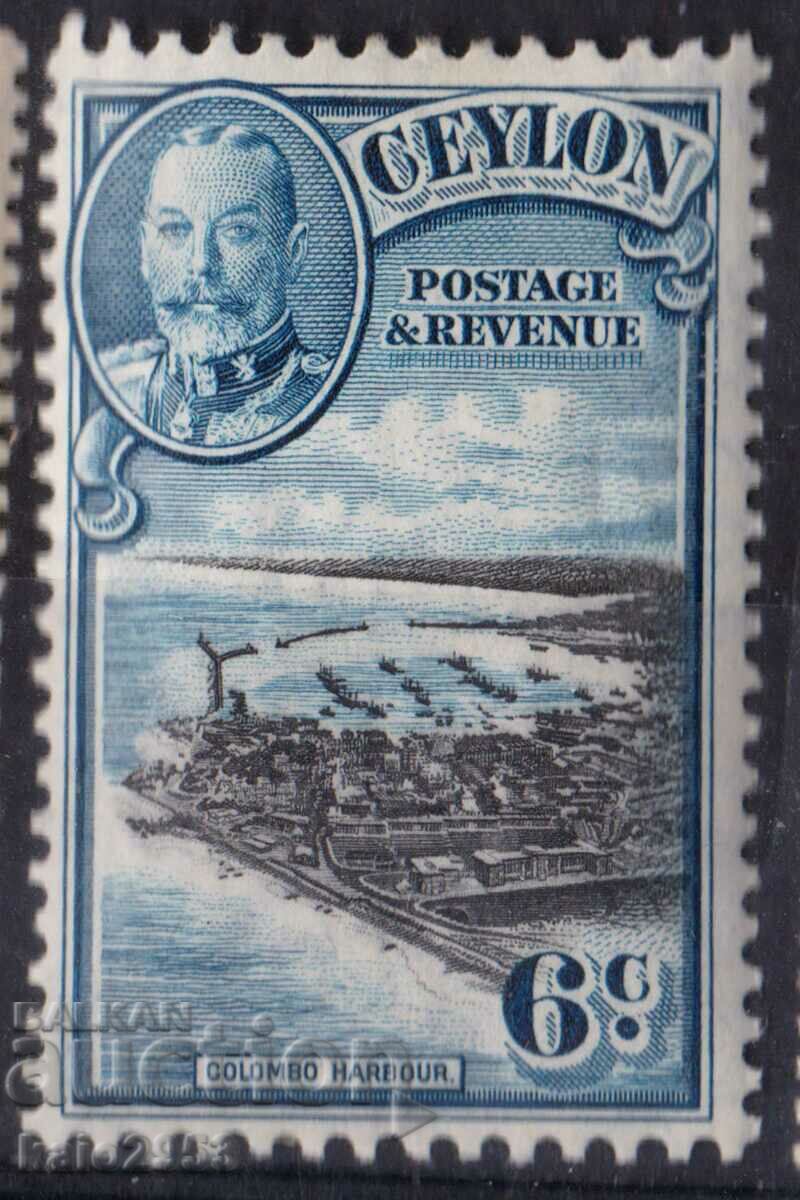 GB/Ceylon-1935-KG V-Ordinary-Port of Colombo,MLH