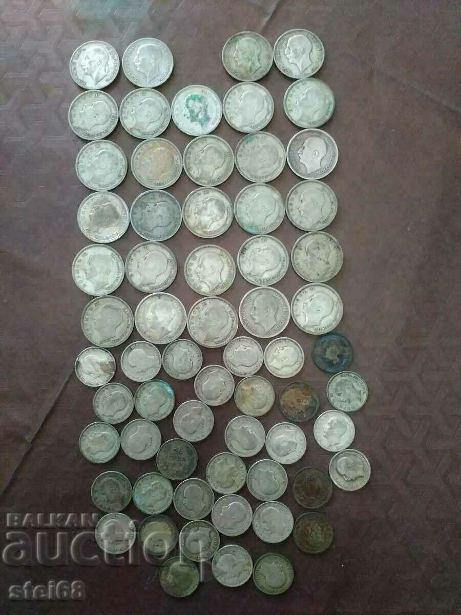 Livrarea LOT DE MONEDE DE ARGINT 50 și 20 BGN 1930-1934 Livrarea LOT DE MONEDE DE ARGINT 50 și 20 BGN 1930-1934