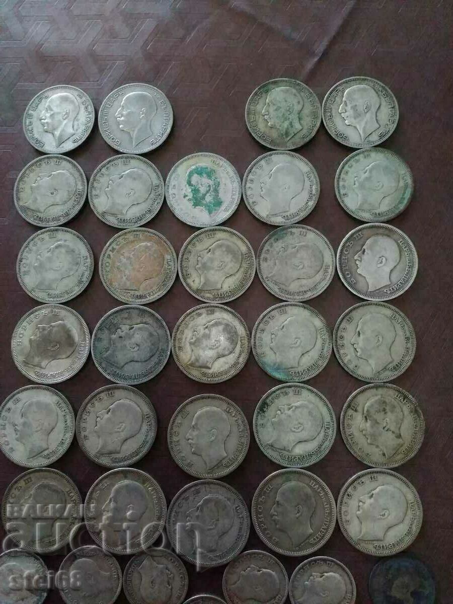 LOT OF SILVER COINS 50 and 20 BGN 1930-1934 - 5
