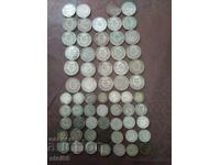 LOT OF SILVER COINS 50 and 20 BGN 1930-1934