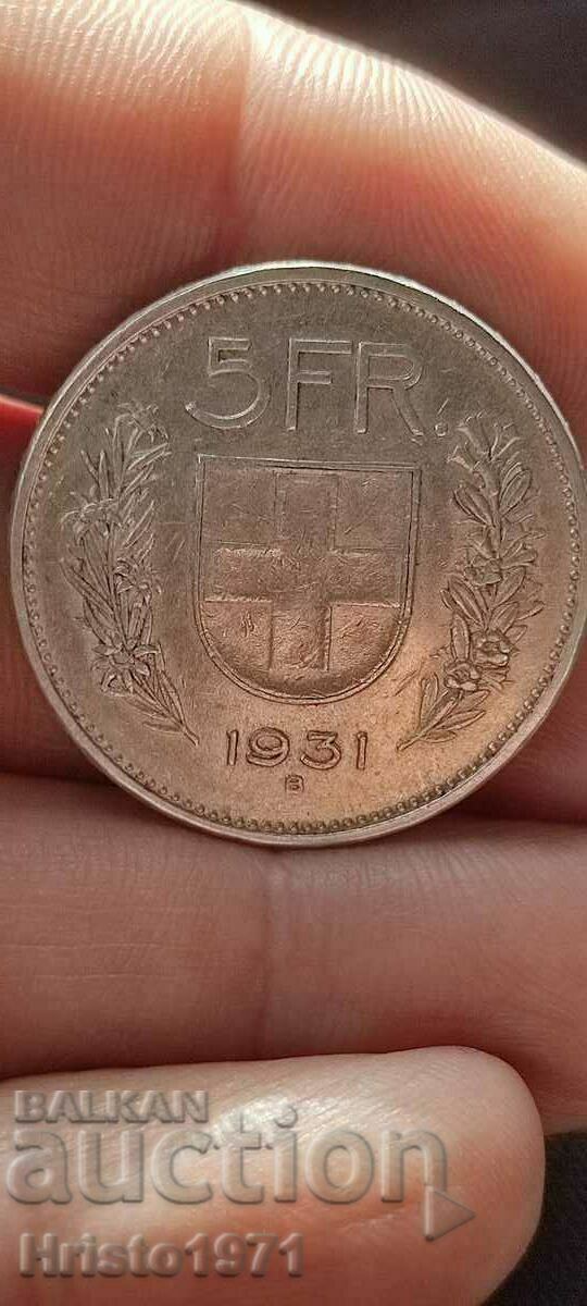 5 franci 1931