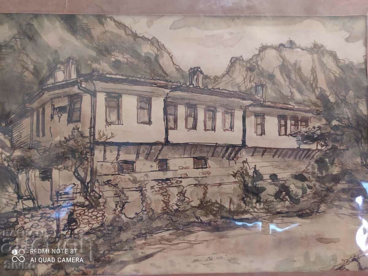 Graphics, Melnik, ink, 21-15, Stefan Stoev with price 29.99 BGN | € 15.33