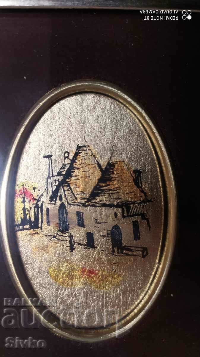 Painting on gold foil with price 49.99 BGN | € 25.56 Painting on gold foil with price 49.99 BGN | € 25.56