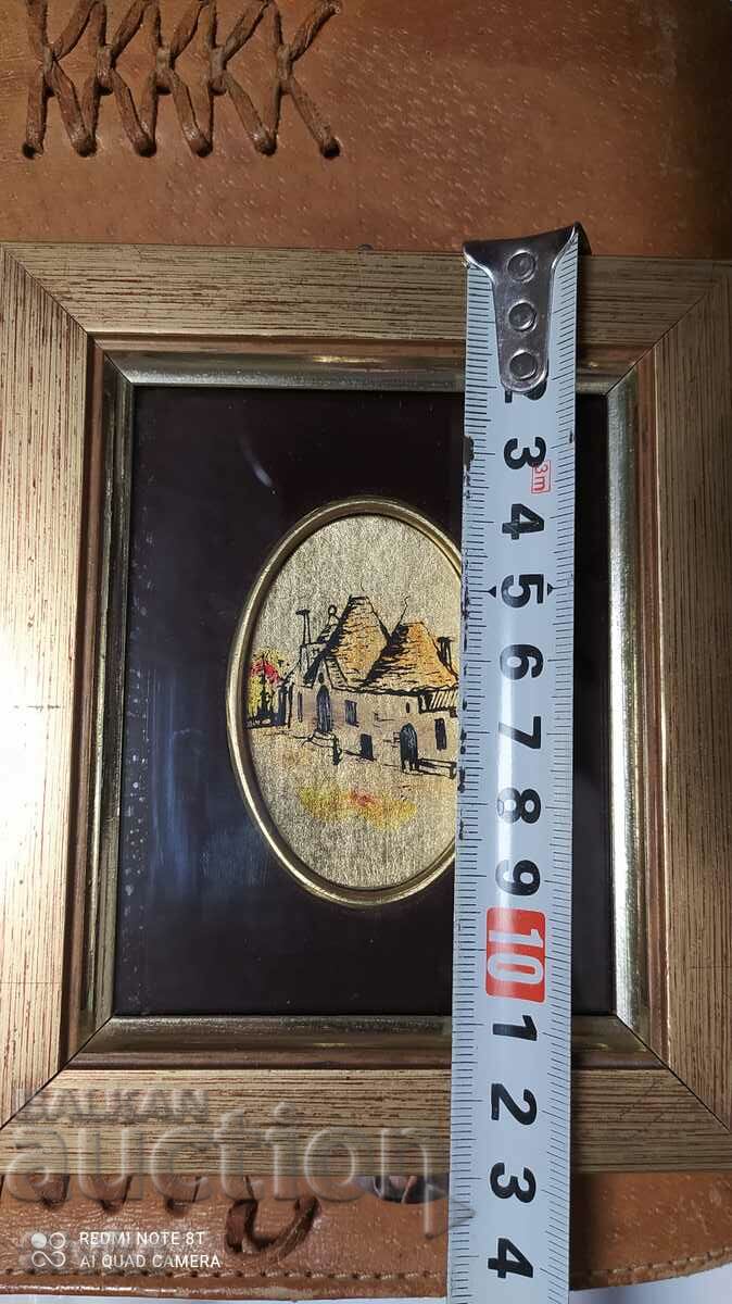 Auction Painting on gold foil Auction Painting on gold foil