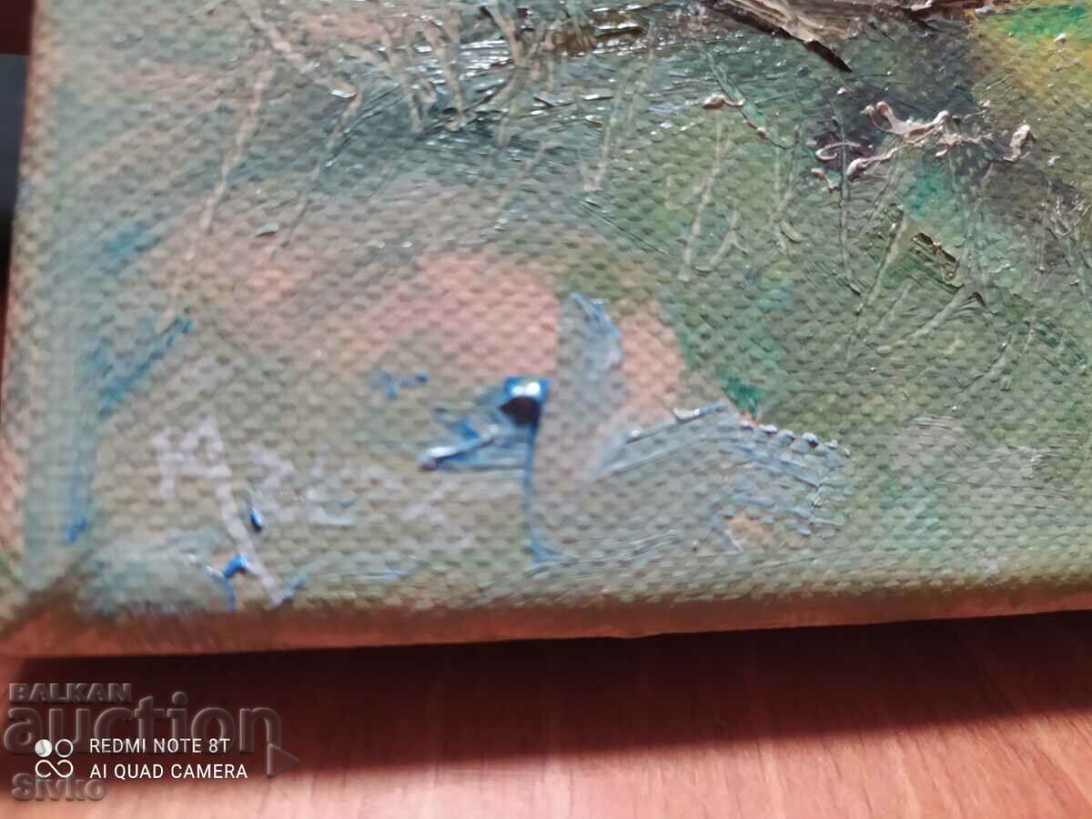 Auction Picture The house with the bridge oil canvas Auction Picture The house with the bridge oil canvas