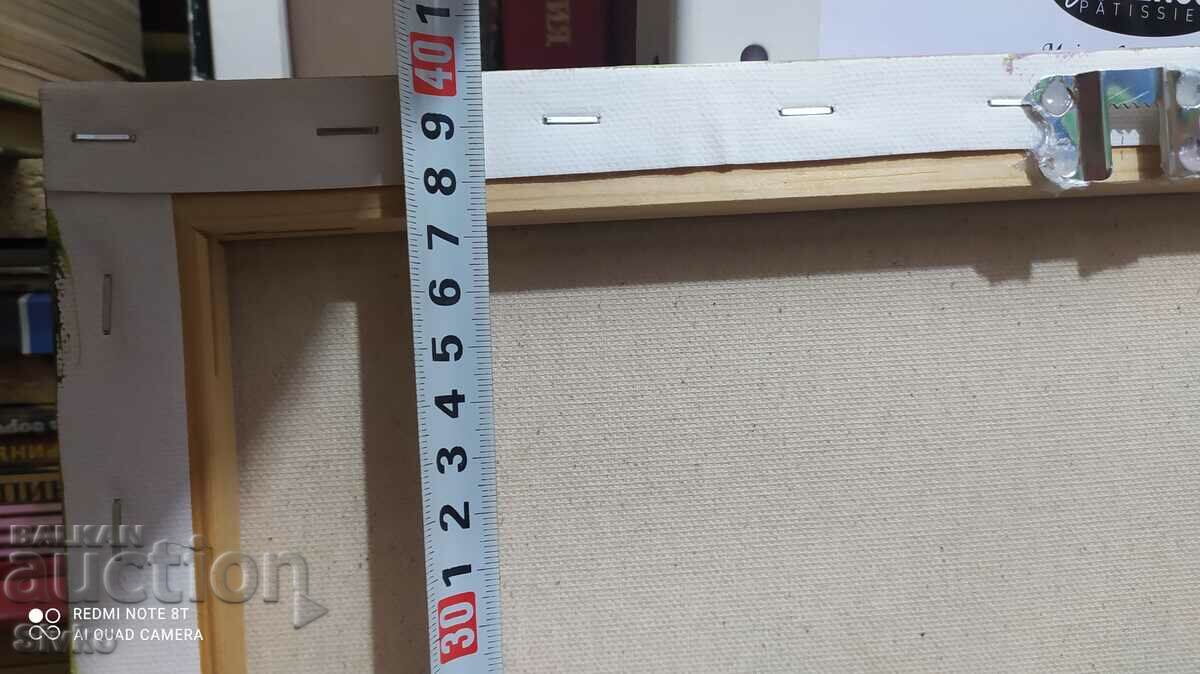 Painting, Woman in front of her house, oil, canvas - 5 Painting, Woman in front of her house, oil, canvas - 5