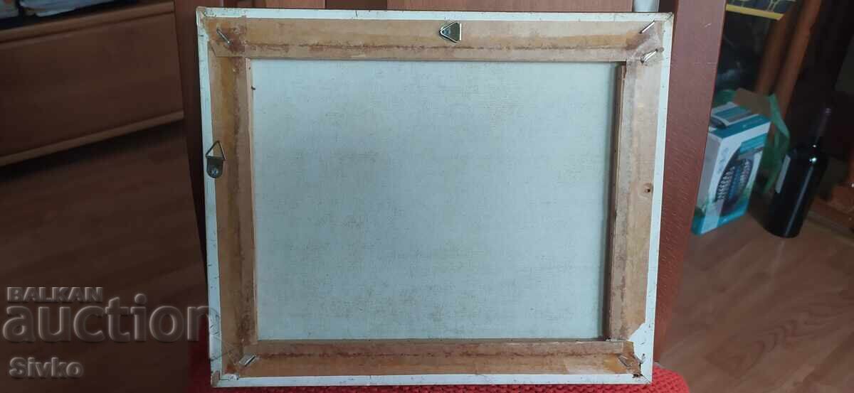 Oil painting on canvas, forest landscape, lake, house - 5 Oil painting on canvas, forest landscape, lake, house - 5