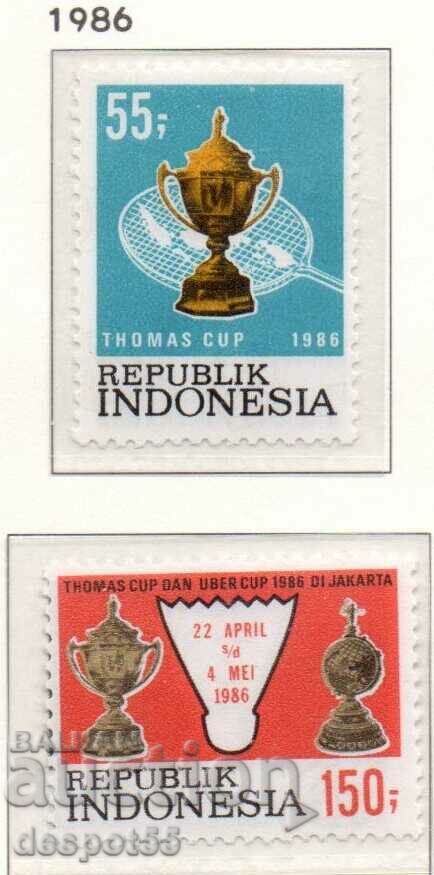 1986. Indonezia. Cupa Thomas și Uber - Badminton.