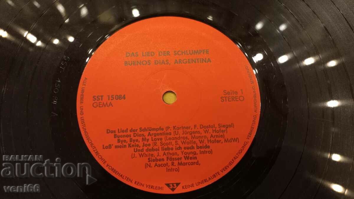 Auction  Gramophone record - Das lied Der Schlumpfe