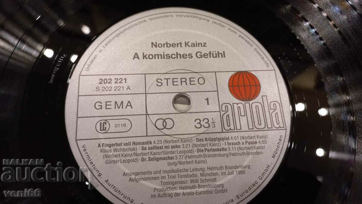 Auction Gramophone Record - Narberth Kainz Auction Gramophone Record - Narberth Kainz