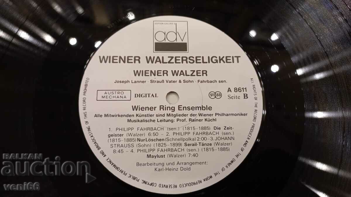 Auction Gramophone record - Viennese waltzes Auction Gramophone record - Viennese waltzes