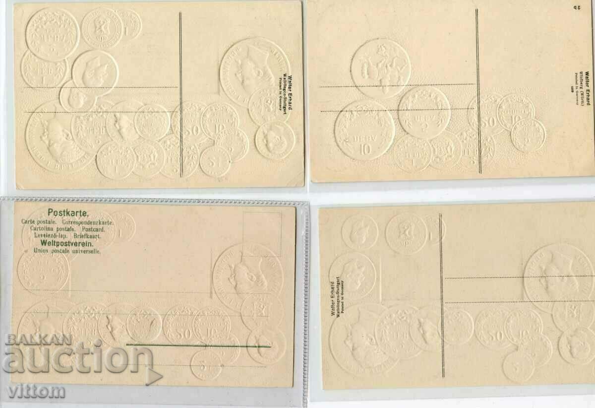 Bulgarian money coins numismatics 4 foreign cards prege with price 320.00 BGN | € 163.61 Bulgarian money coins numismatics 4 foreign cards prege with price 320.00 BGN | € 163.61