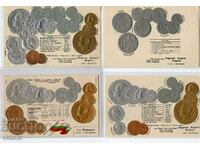 Bulgarian money coins numismatics 4 foreign cards prege