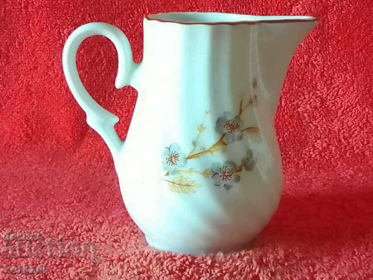 Auction Old Bulgarian porcelain Latiera small jug vessel marked Auction Old Bulgarian porcelain Latiera small jug vessel marked
